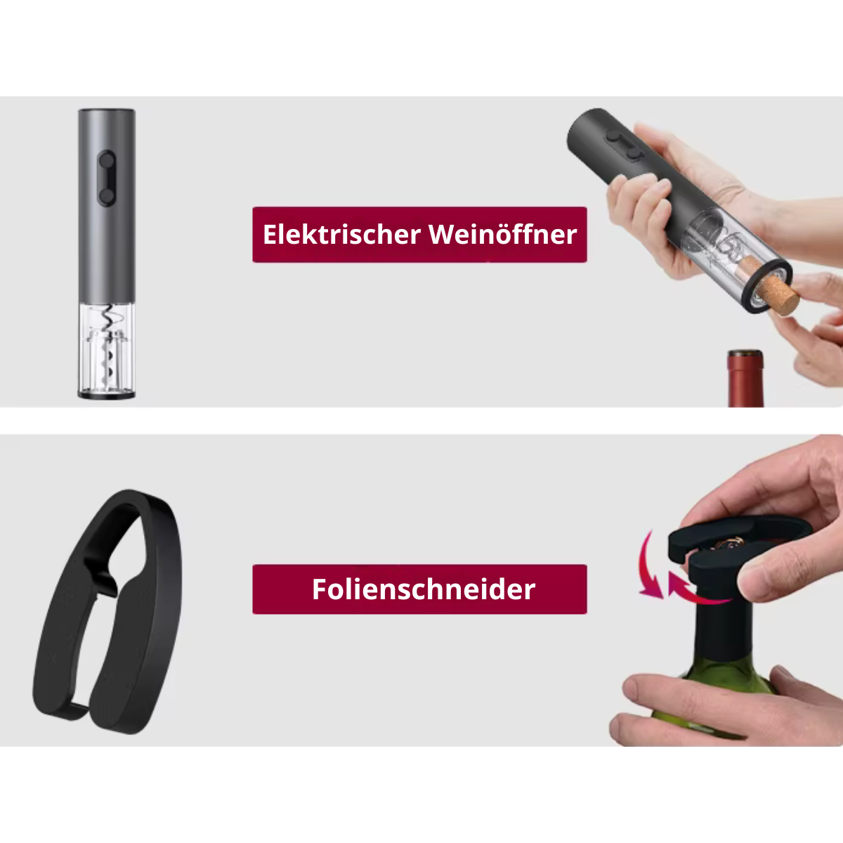 Elektrischer Weinöffner Geschenkset