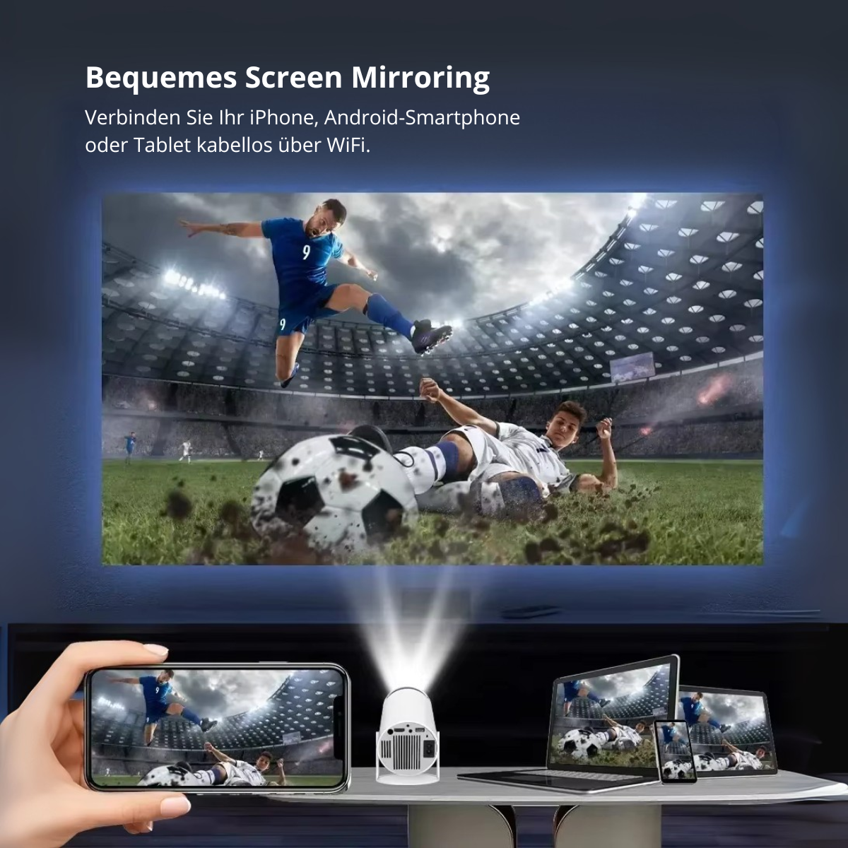 Projektor HY300 Mini Home Cinema 4K Wi-Fi