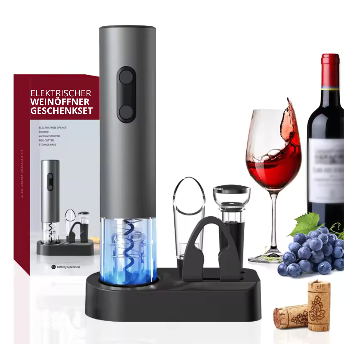 Elektrischer Weinöffner Geschenkset