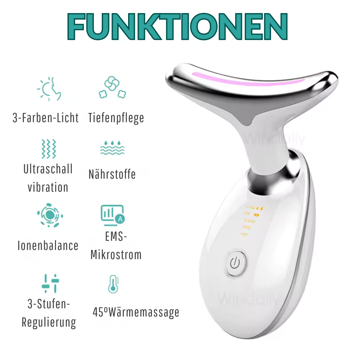 Ems Gesichtsmassagegerät mit Led