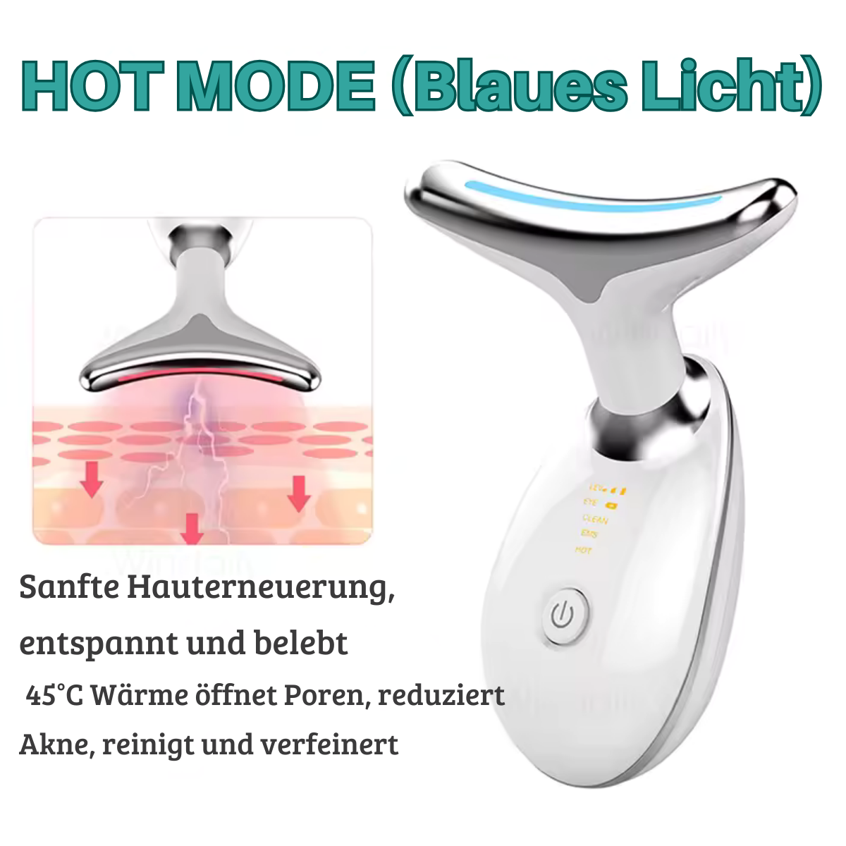 Ems Gesichtsmassagegerät mit Led