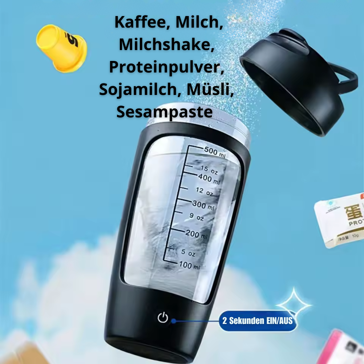 Elektrischer Protein Shaker Becher
