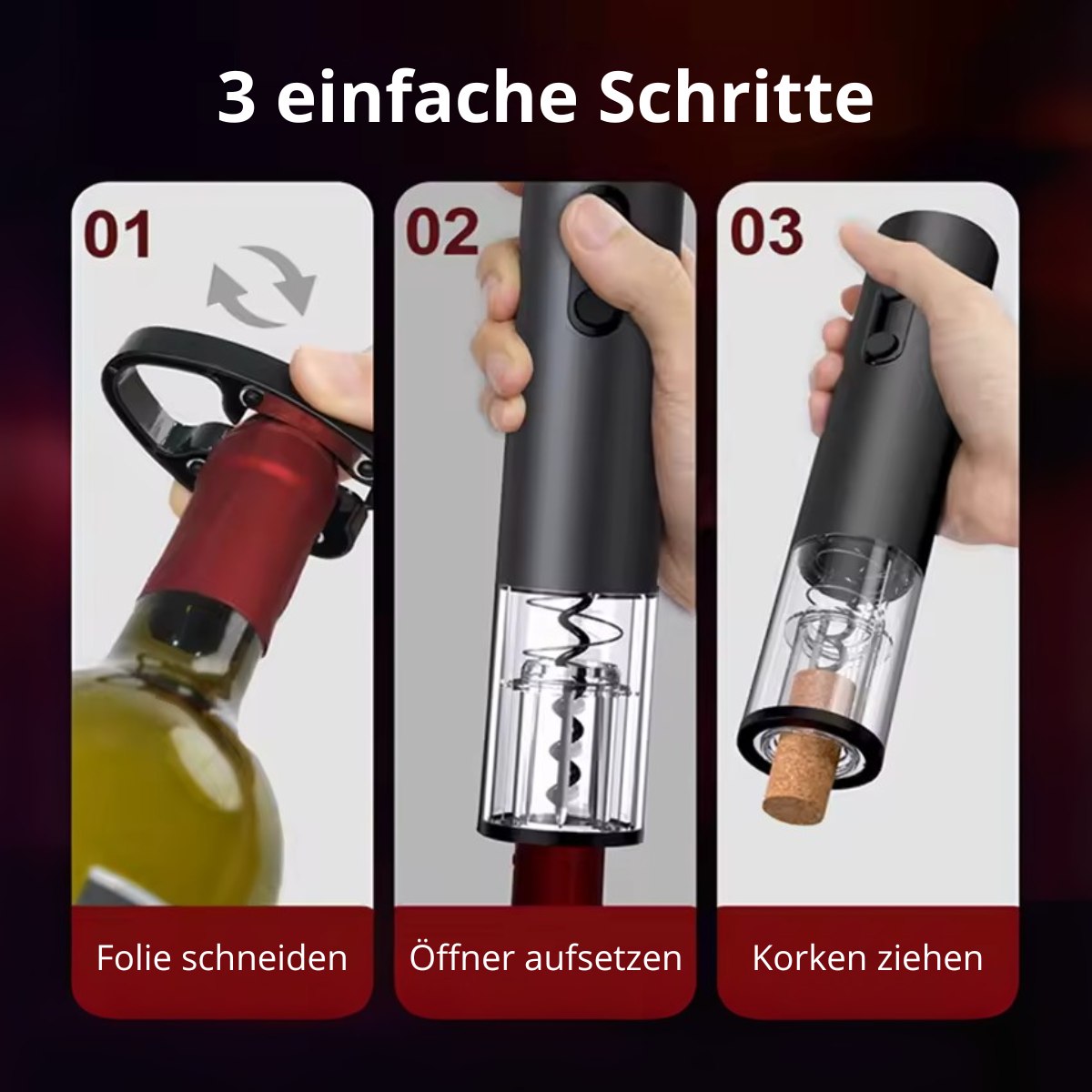 Elektrischer Weinöffner Geschenkset