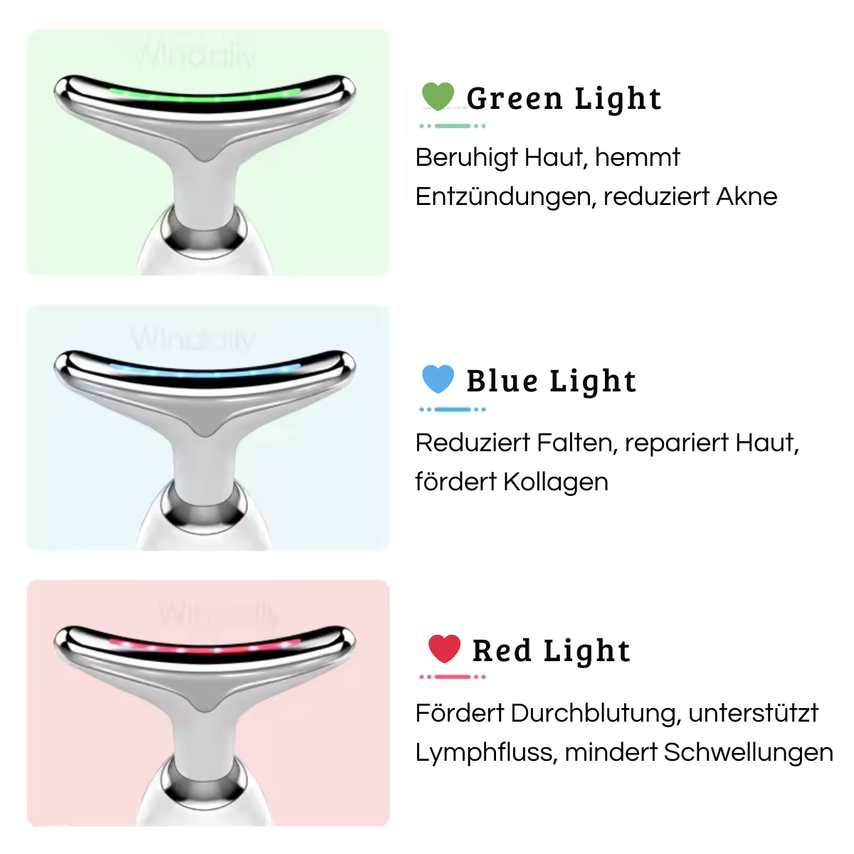 Ems Gesichtsmassagegerät mit Led