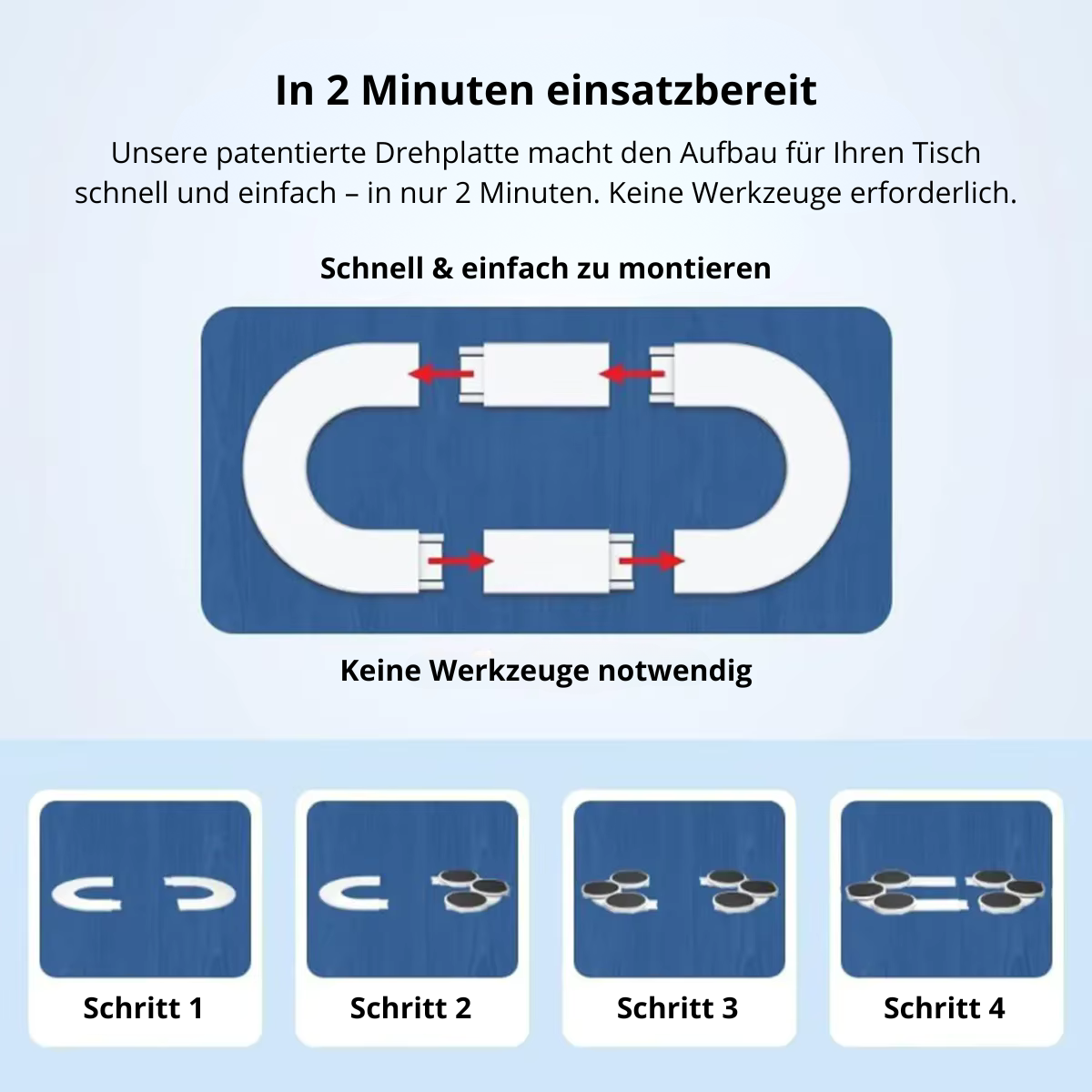 Drehbare Servierplatte 360°