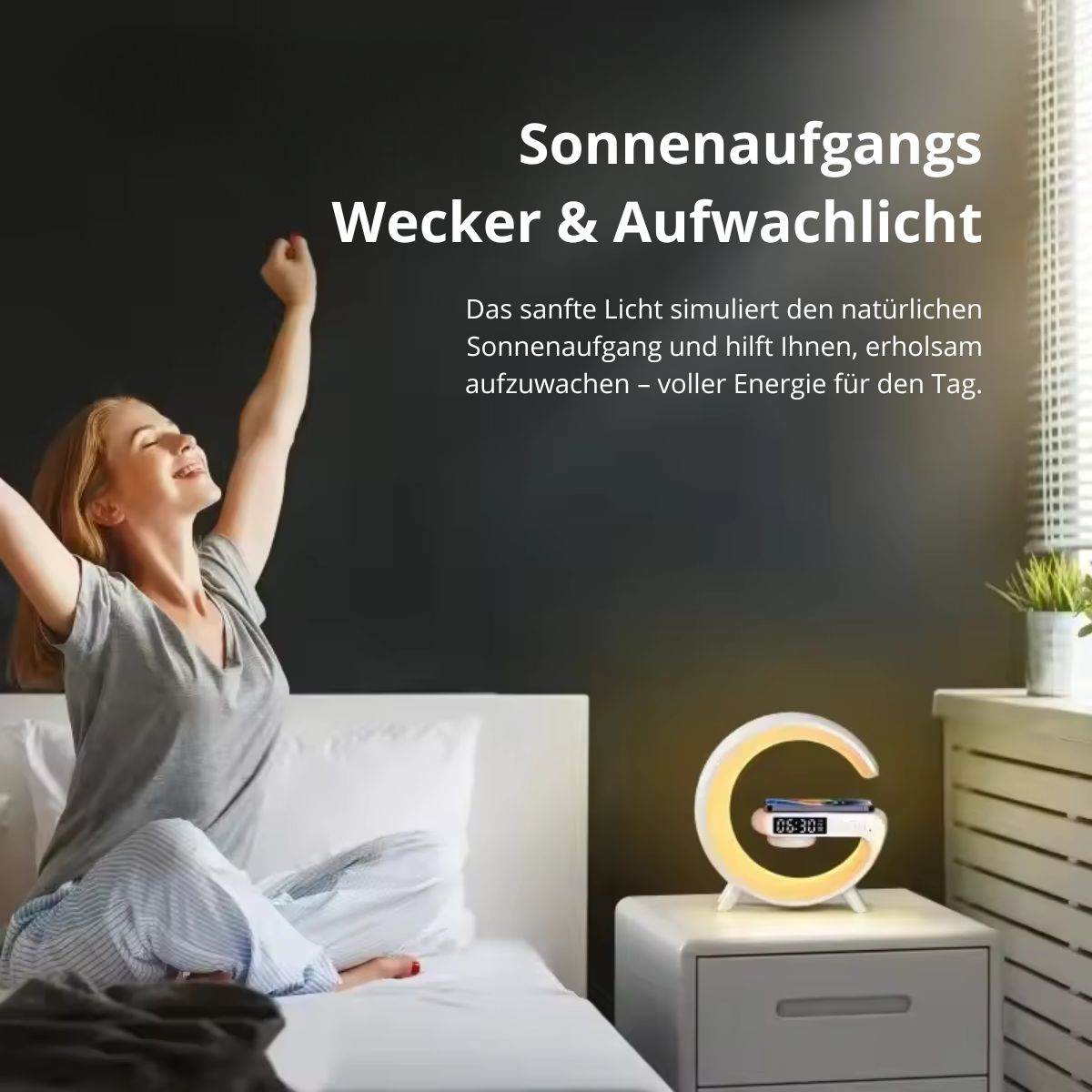 Kabellose Ladestation mit Lautsprecher & RGB-Licht