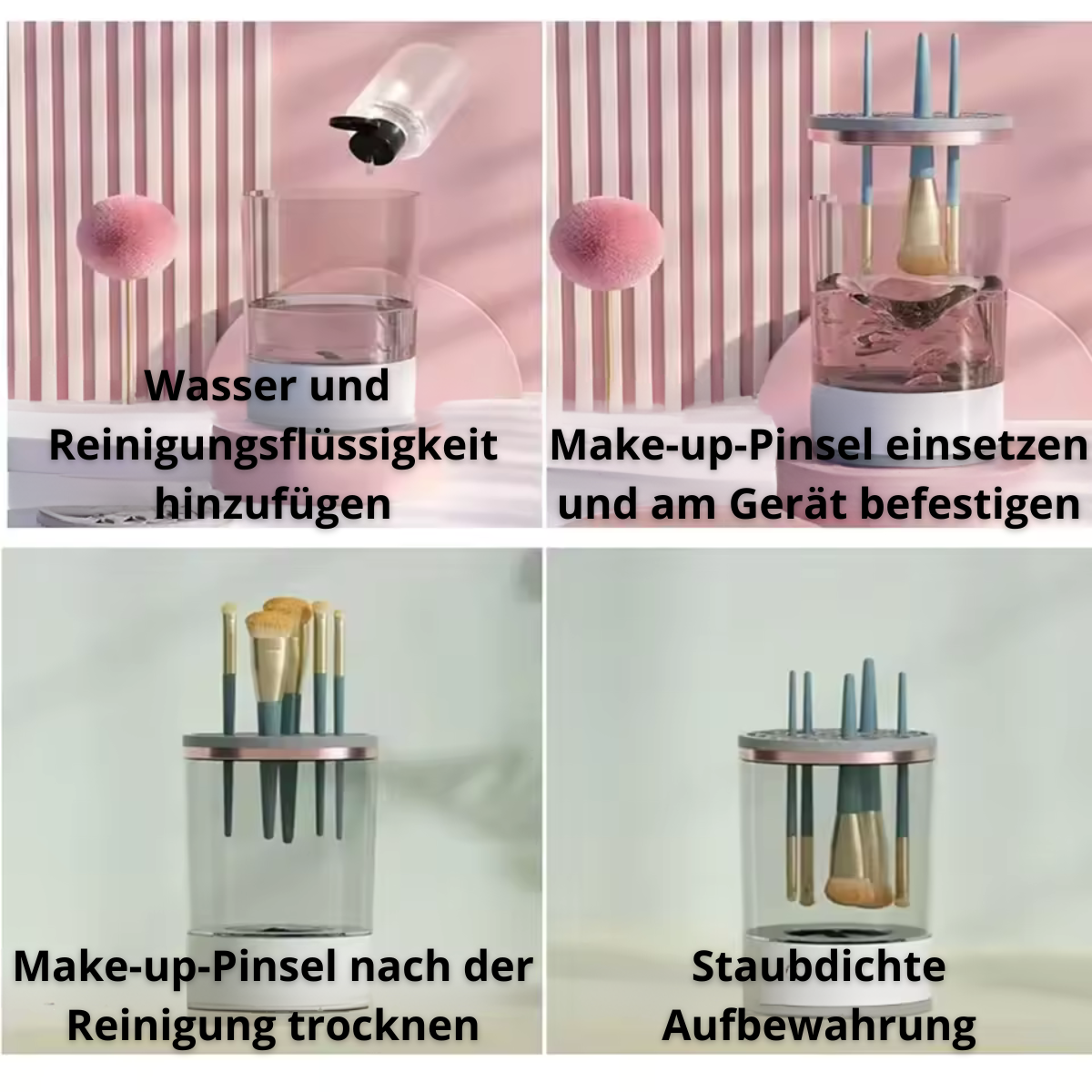 Elektrischer make-up pinselreiniger 3 in 1