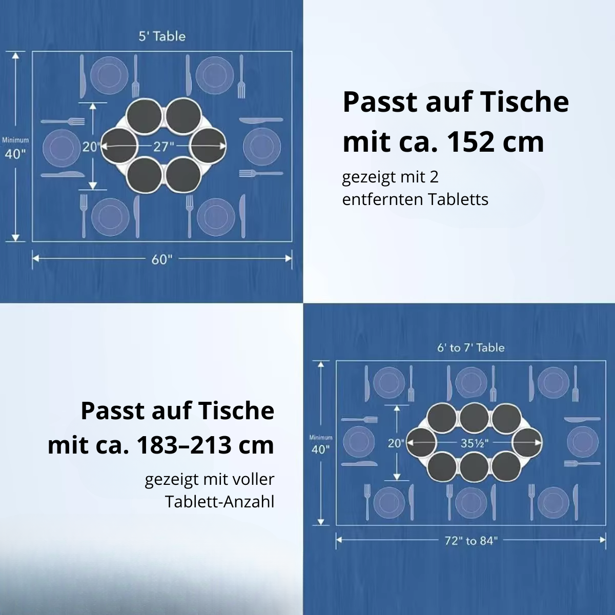 Drehbare Servierplatte 360°