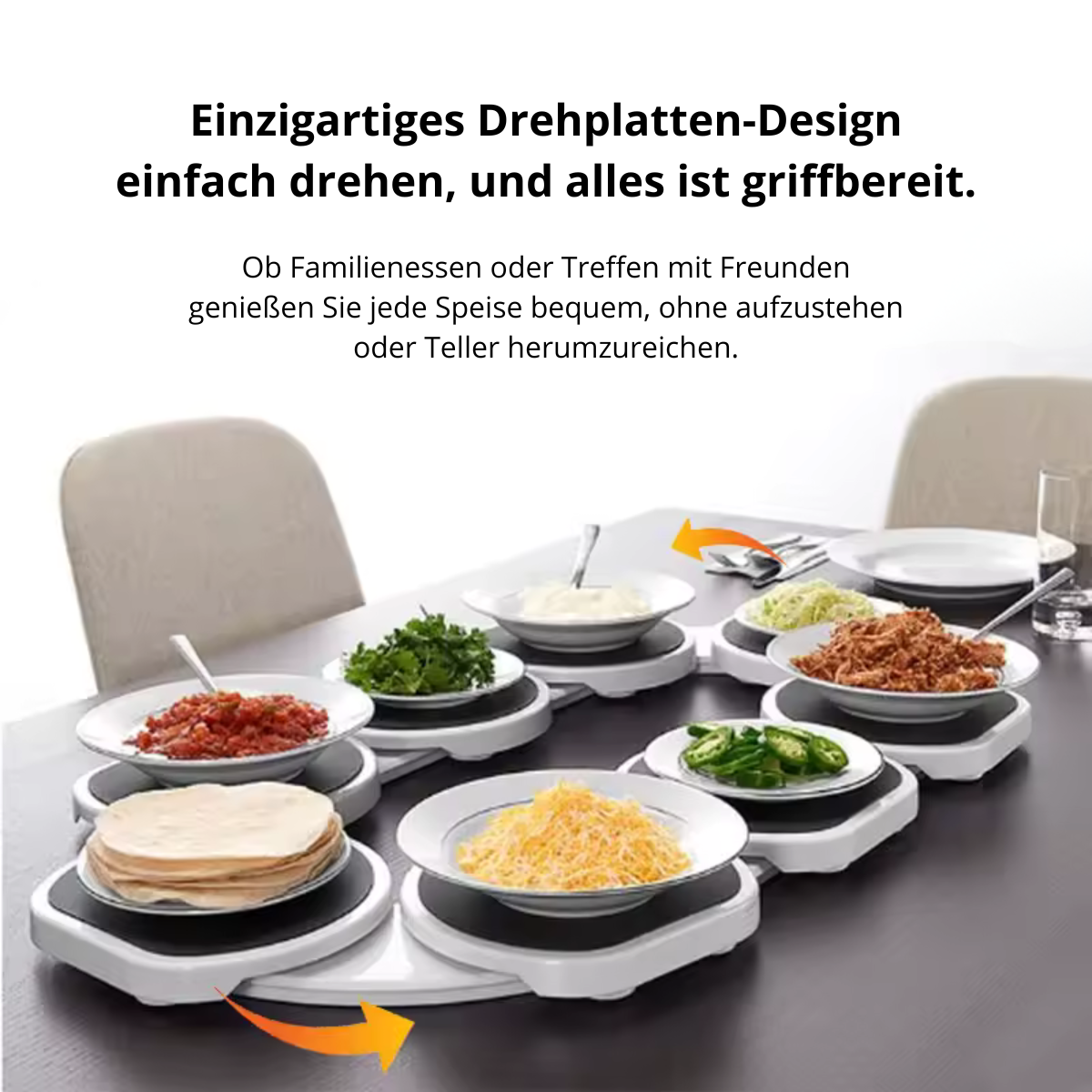 Drehbare Servierplatte 360°