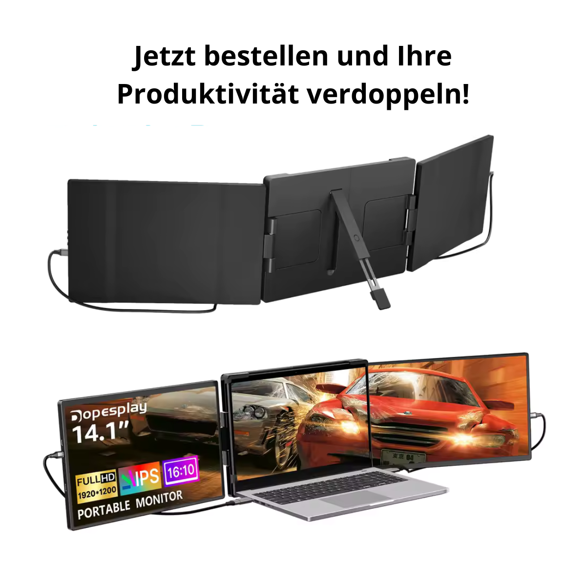 Dopesplay tragbarer Monitor 14,1" FHD IPS