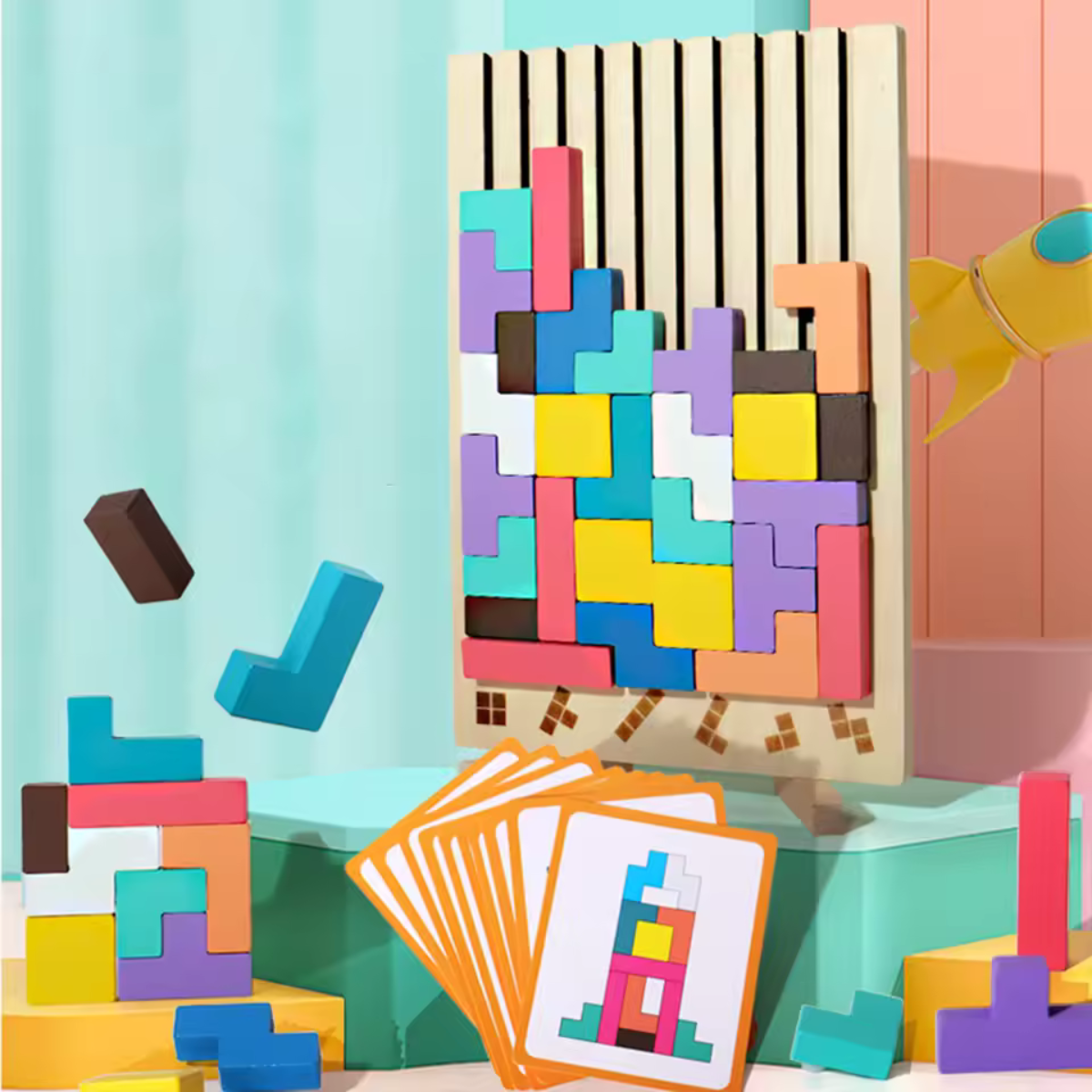 Holz Stapelspiel Puzzle